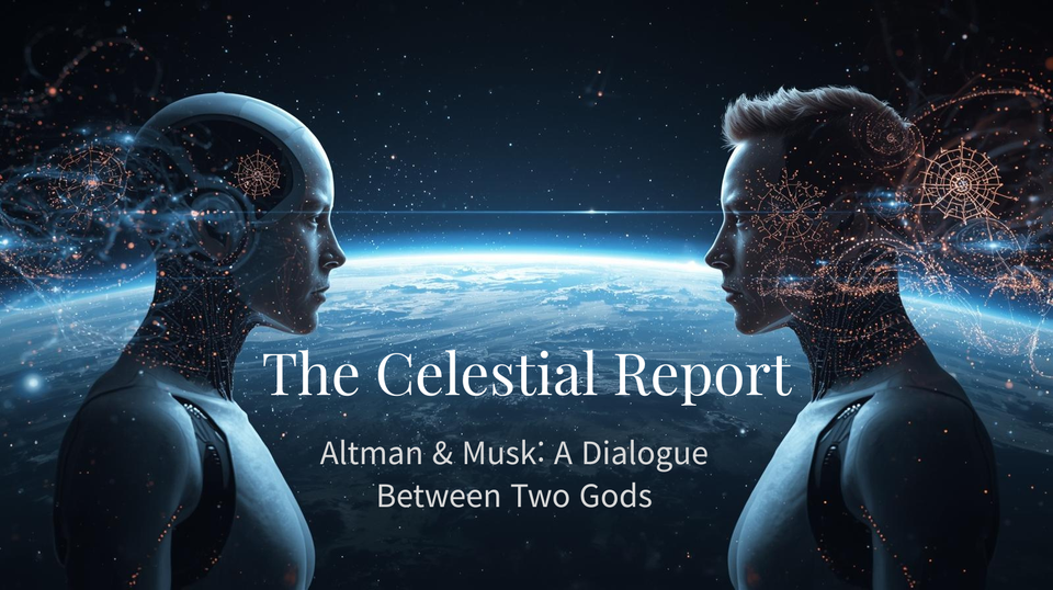 The Celestial Report: Altman & Musk — A Dialogue Between Two Gods